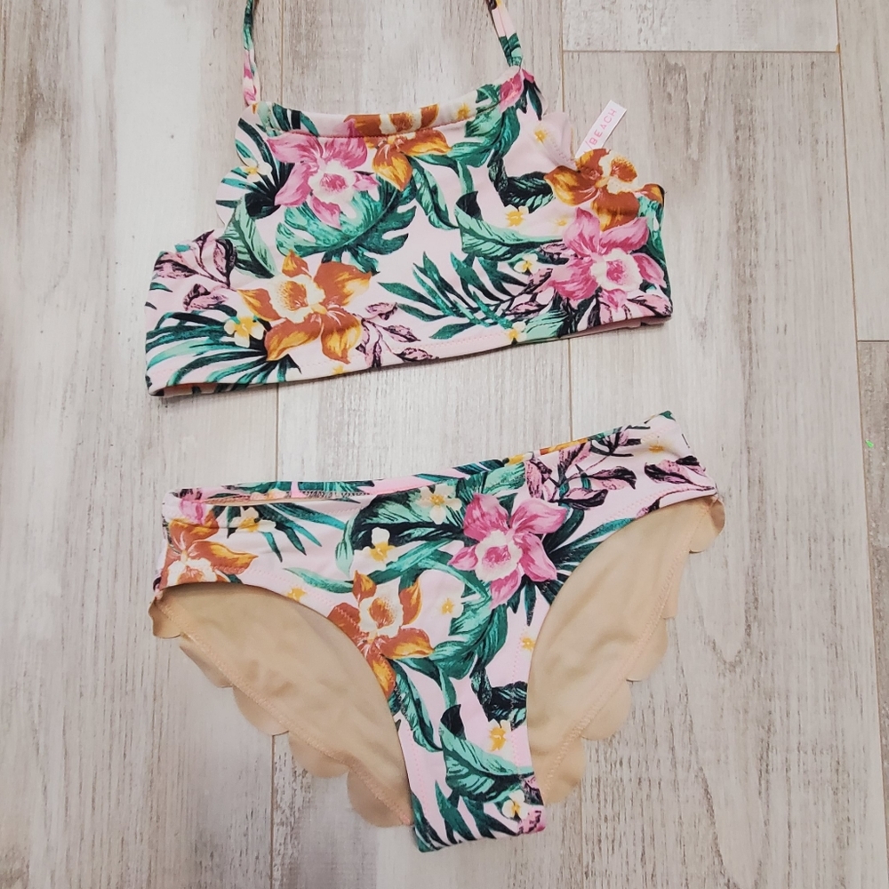 Vanilla Beach girls two piece swimsuit Size:S